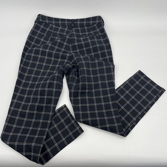 OLD NAVY Window Pane Pixie Pant Womens Size 6 Black White Tapered Dark Academia - Picture 4 of 10